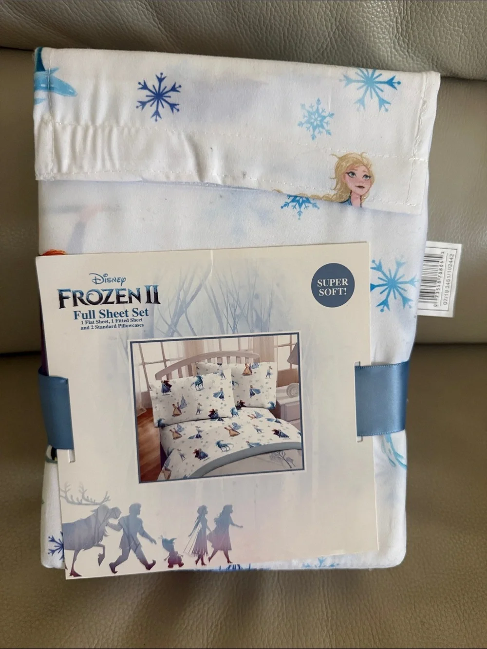Disney Frozen II White and Blue Full Sheet Set